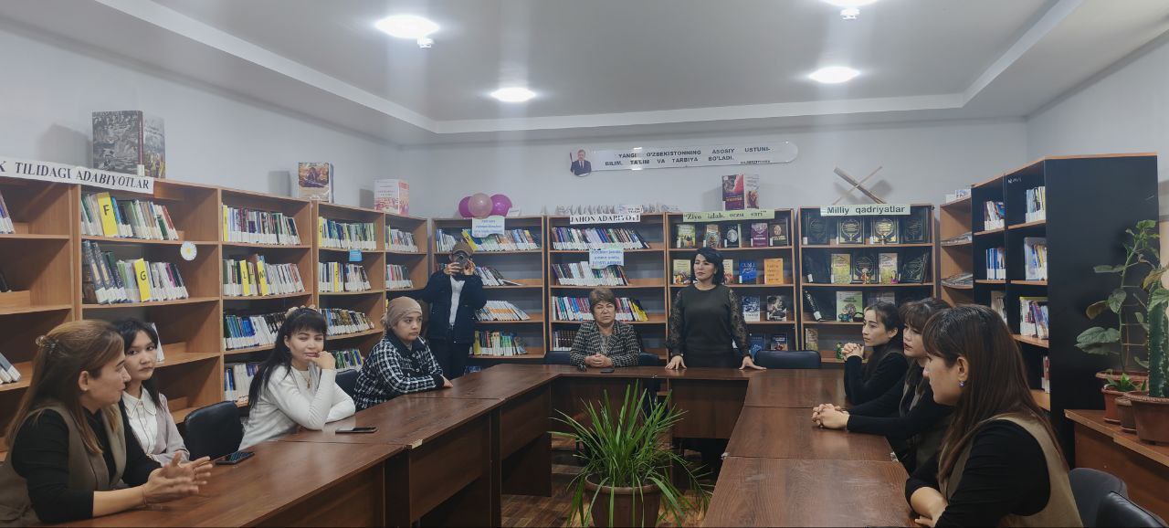 ”Kitobxon onalar-ma’naviyat tayanchi” nomli uchrashuv bo’lib o’tdi.