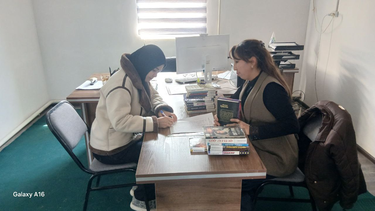 " Nostatsionar axborot -kutubxona " xizmati  ko‘rsatildi.