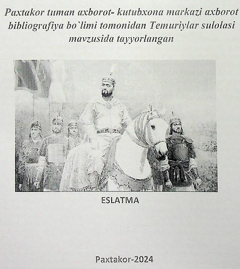 TEMURIYLAR SULOLASI MAVZUSI